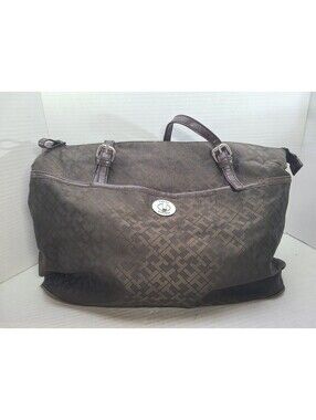 Tommy Hilfiger Signature Monogram Jacquard Shoulder Bag Vintage Y2K